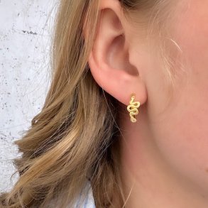 HOOPS SNAKE 15mm Forgyldt Slv