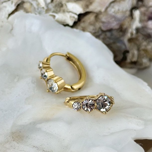 Hoops GLOW MAYA 15 mm vandfast 18kt. forgyldt