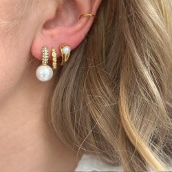 Hoops SHINE LAGOON 10 mm vandfast 18kt. forgyldt 