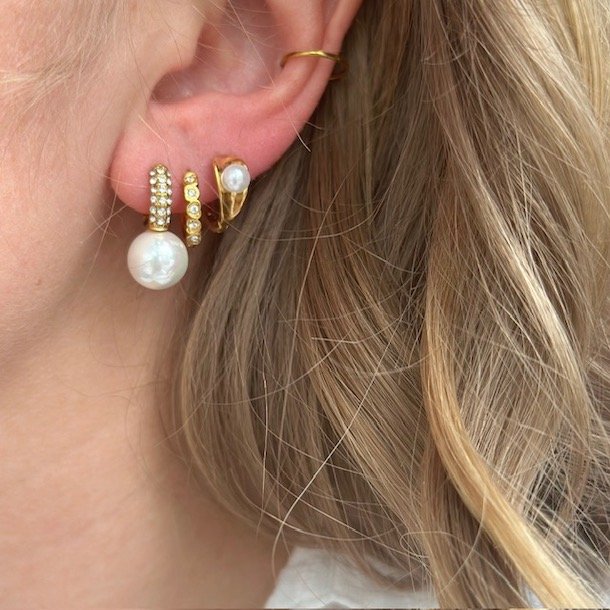 Hoops SHINE LAGOON 10 mm vandfast 18kt. forgyldt 