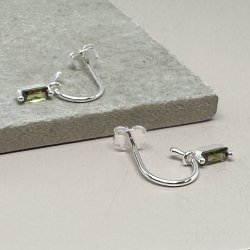 restik creol Ally GREEN baguette sterling slv