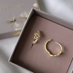 HOOPS SNAKE 15mm Forgyldt Slv