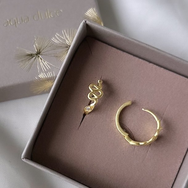 HOOPS SNAKE 15mm Forgyldt Slv