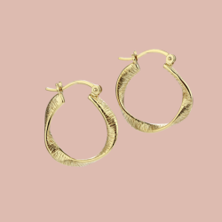 Hoops TWISTED 20 mm Forgyldt slv