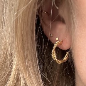 restik creoler TWISTED DARLING Forgyldt Slv