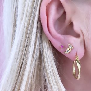 Hoops TWISTED 20 mm Forgyldt slv