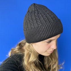 herre hue kabel strik med for - 70% viskose