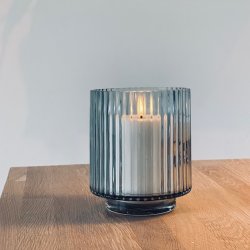 Glas Vase / stage Grey Stripe