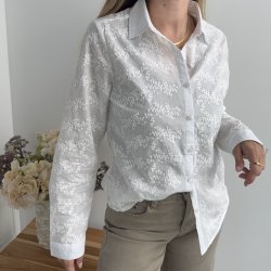 Skjorte white berry str XS-XXL bomuld