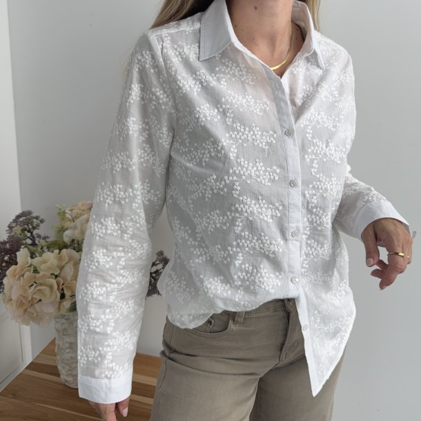 Skjorte white berry str XS-XXL bomuld