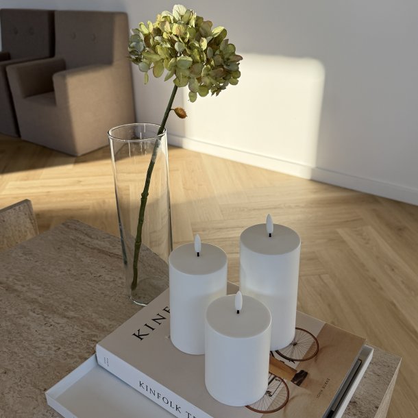 Udend�rs LED bloklys i s�t af 3 m. fjernbetjening