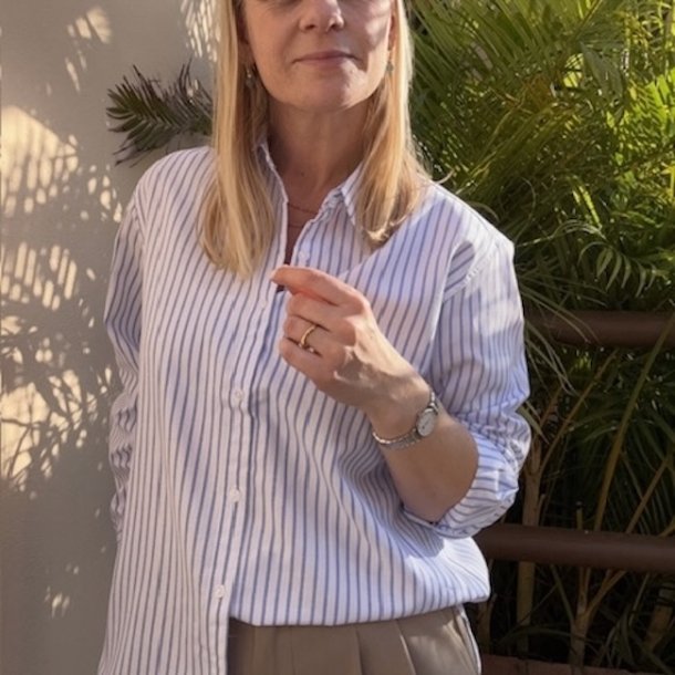 Skjorte i strib - S-XL