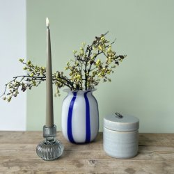 Vase candy stripe glas