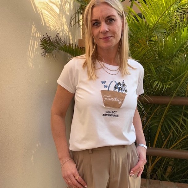 T-shirt Lunsi med print ONE SIZE 