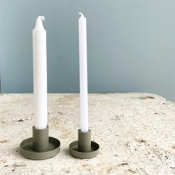 Smalle kertelys hvid - 6 pack