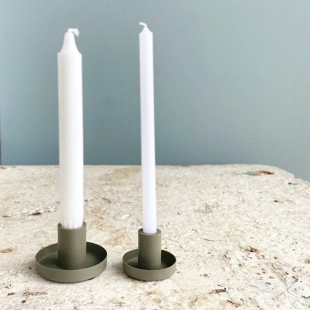 Smalle kertelys hvid - 6 pack