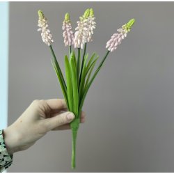 Perlehyacint buket 30 cm rosa