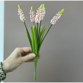 Perlehyacint buket 30 cm rosa