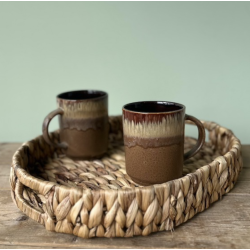 Flet bakkerst af 3 stk. oval vandhyacint