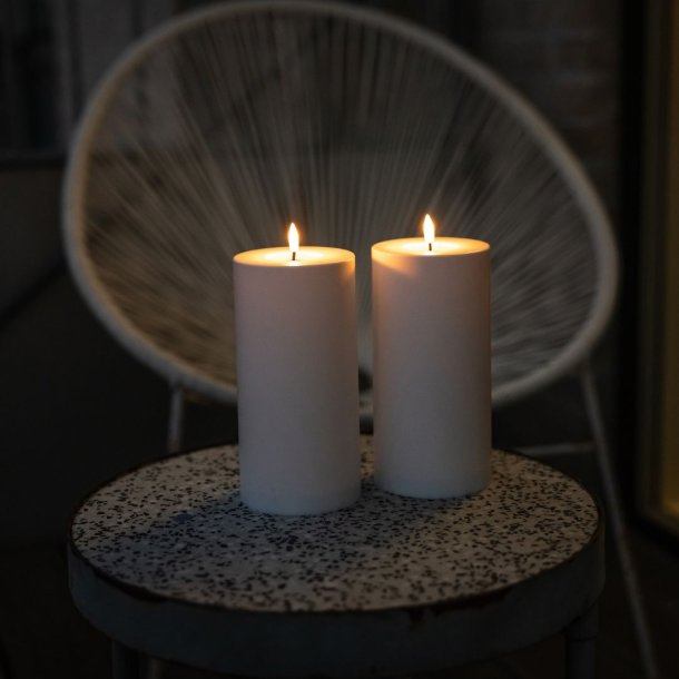 Udend�rs bloklys LED m/timer - s�t med 2 / 20 cm