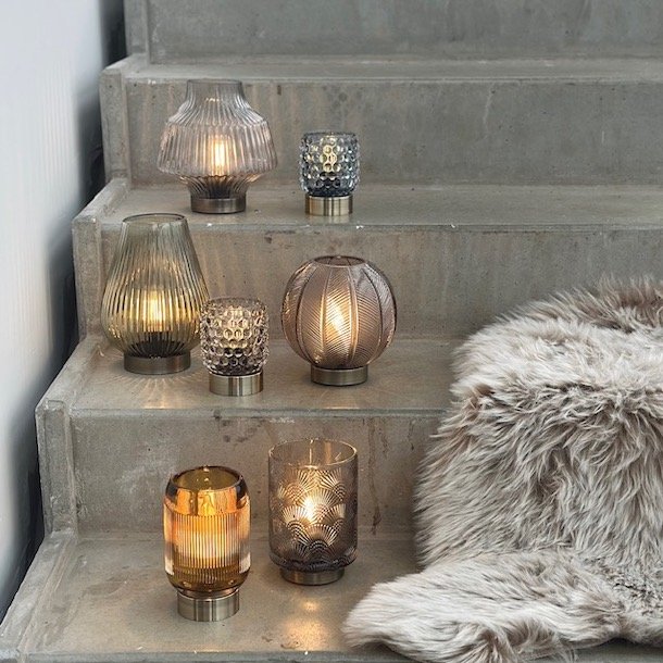 Lampe LED bubbles glas