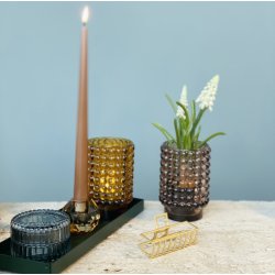 Rie Fyrfadsstage tall boble - glas