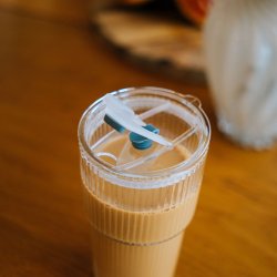 Glaskop med l�g og suger�r 550 ml - 4 pak