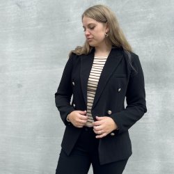 Blazer jakke sort str S-XL