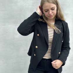 Blazer jakke sort str S-XL