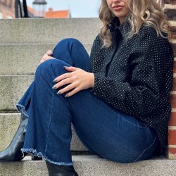 Jeans streight leg str. XS-Xl