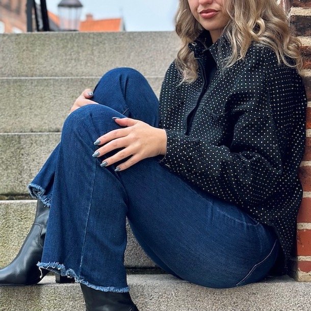 Jeans streight leg str. XS-Xl