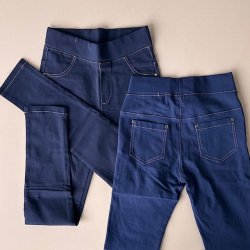 Jeggings Stretch Marine og Bl S-Xxl
