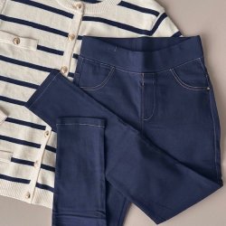 Jeggings Stretch Marine og Bl S-Xxl