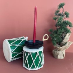 Tromme lux tr og skind stor