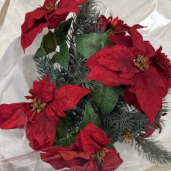 Julebuket med gran og julestjerne