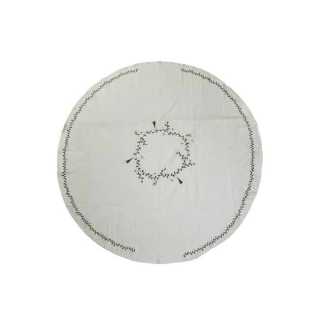 Bord dug vinter rund 150 cm White