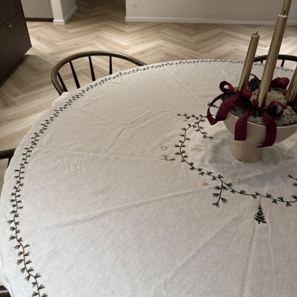 Borddug vinter rund 150 cm White