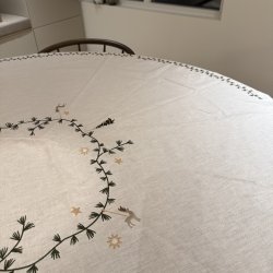 Borddug vinter rund 150 cm White