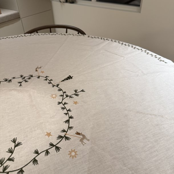 Borddug vinter rund 150 cm White