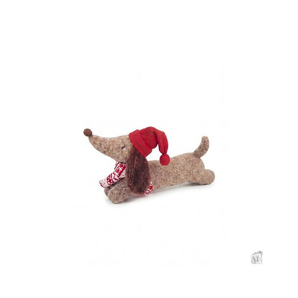 Julehund � gravhund, h18 cm