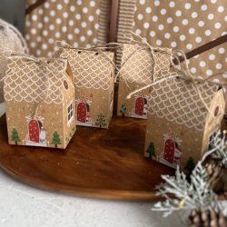 Julekalender Gavesker St med 24  H 9,5 x L 5 x D 7 cm