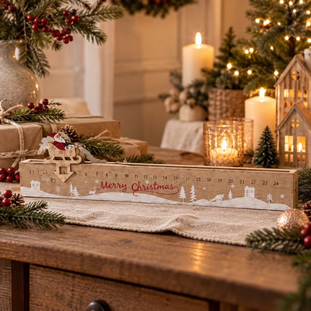 Julekalender i tr� � 40 cm