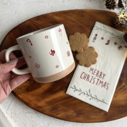 Krus med julemotiv stentj