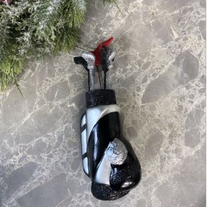 Julekugle golf bag - glas