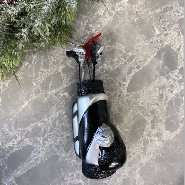 Julekugle golf bag - glas