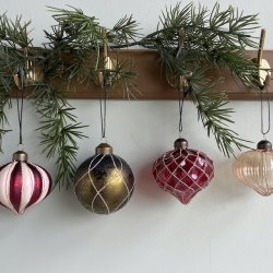 Julekugler st af 2 D8cm glas