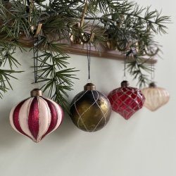 Julekugler st af 2 D8cm glas