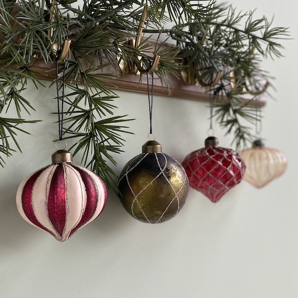 Julekugler st af 2 D8cm glas