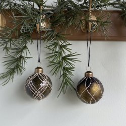 Julekugler st af  2  D6cm glas