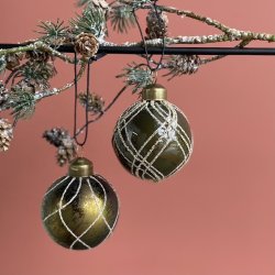 Julekugler st af  2  D6cm glas